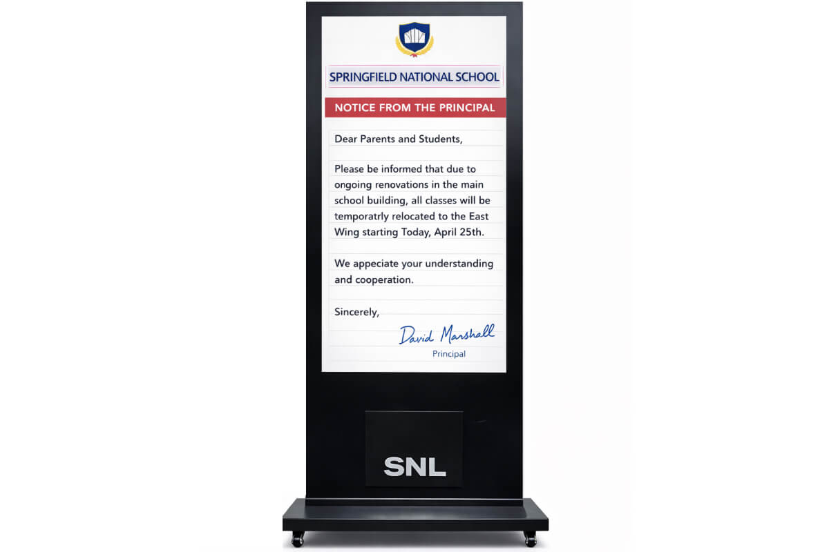 Interactive digital kiosk display