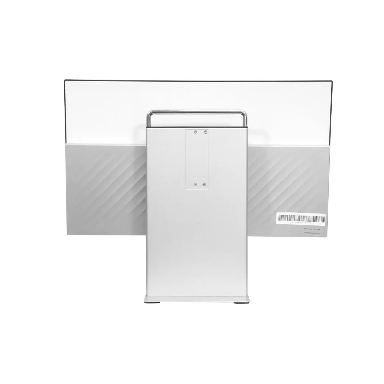 SNL All-in-One PC, Intel i5-12450H, rear view of the stand and back panel