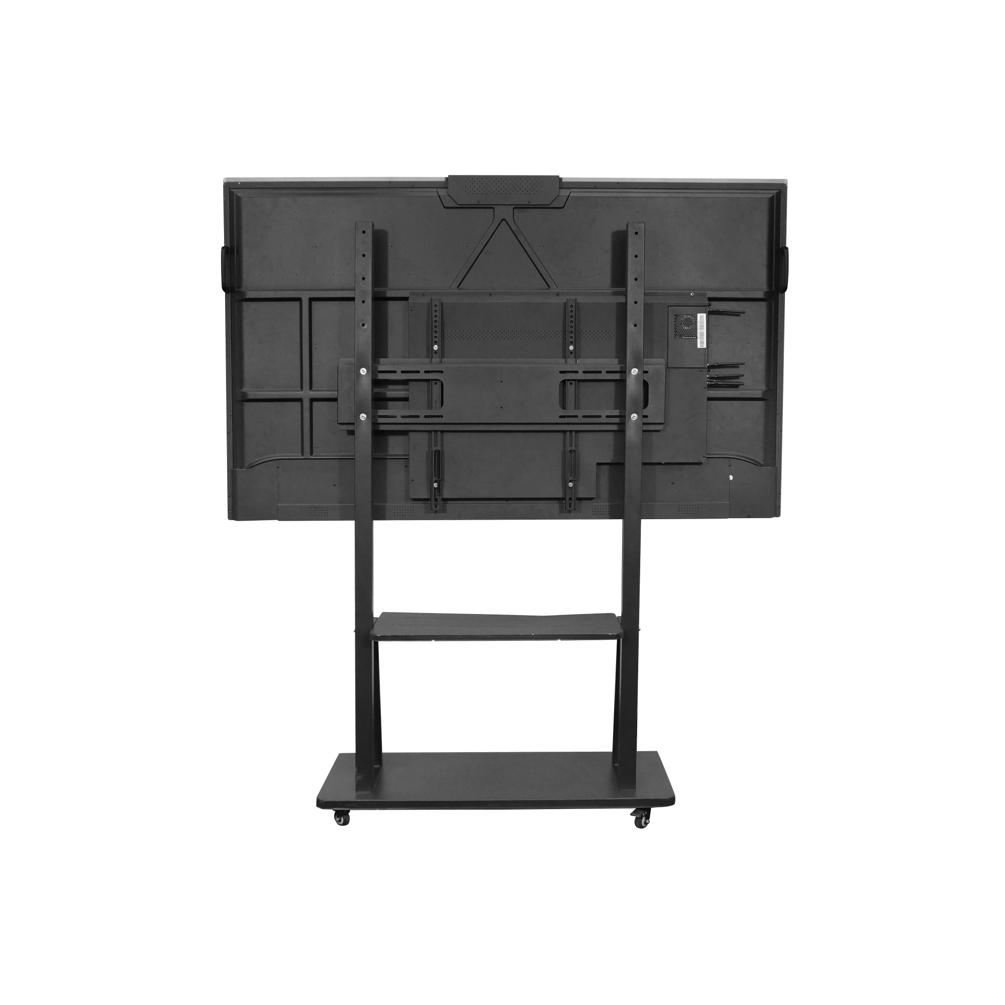 SNL 55 inch IFP rear view mounted on a trolley stand